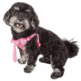 Pet Life 'Chichi Shaggy' Mesh Reversible And Breathable Adjustable Dog Harness W/ Shaggy Neck Tie