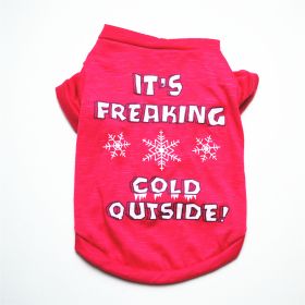 Breathable cool cotton vest for dogs in summer (Option: Rose Red-M)