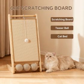 L-shaped Sisal Cat Scratching Board - With Hanging Ball - Scratching, Tapping, And Pouncing, One Base Meets The Three Major Instincts Of Cats (Option: defaulttitle)