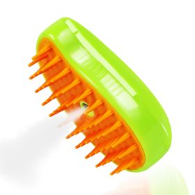Cat Steam Brush For Shedding - 3 In 1 Pet Steam Brush For Cat And Dog, Rechargeable Steamy Cat Water Brush, Spritz Defur Comb For Cats, Steamer B (Color: Green)